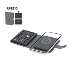 БЕЗЖИЧНА ЗАРЯДНА СТАНЦИЯ  ЕКО ОТ 300D RPET, 15W